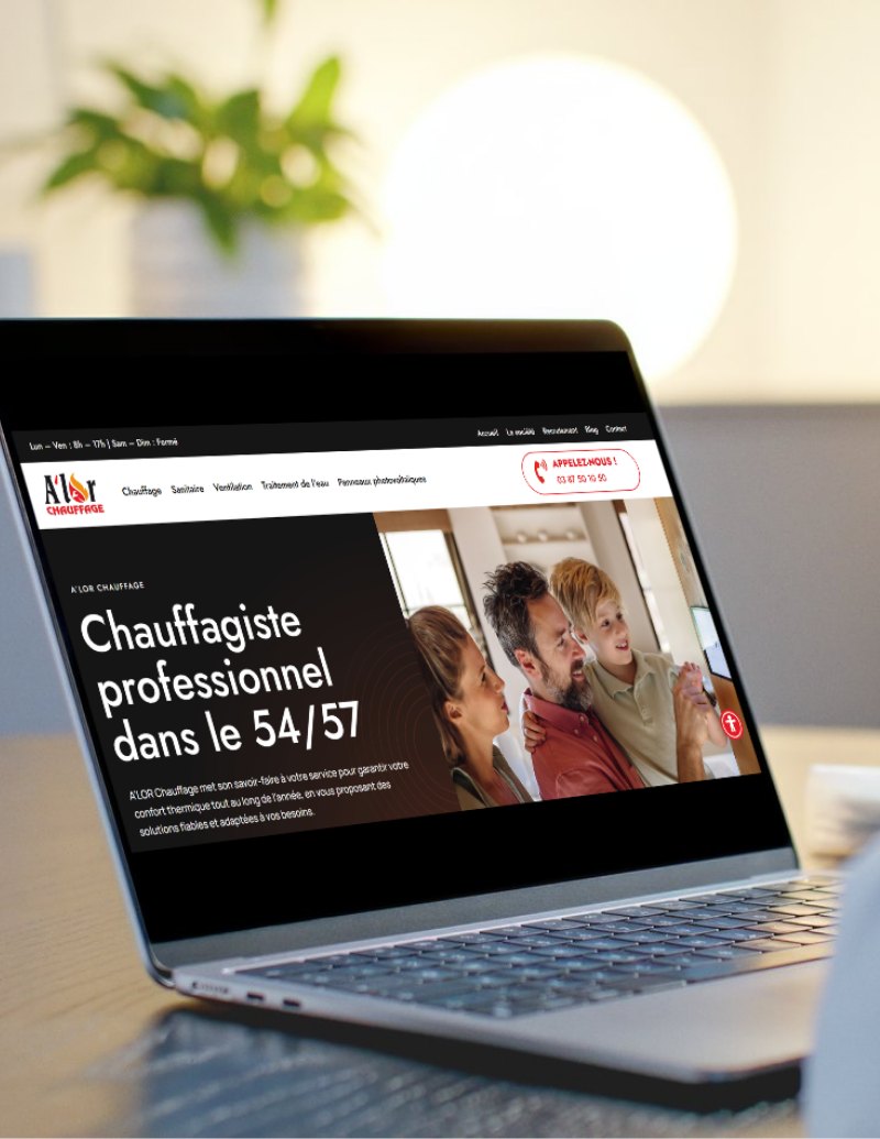 A’lor Chauffage - Nouveau site internet vitrine développé par Conselio Agence digitale Luxembourg