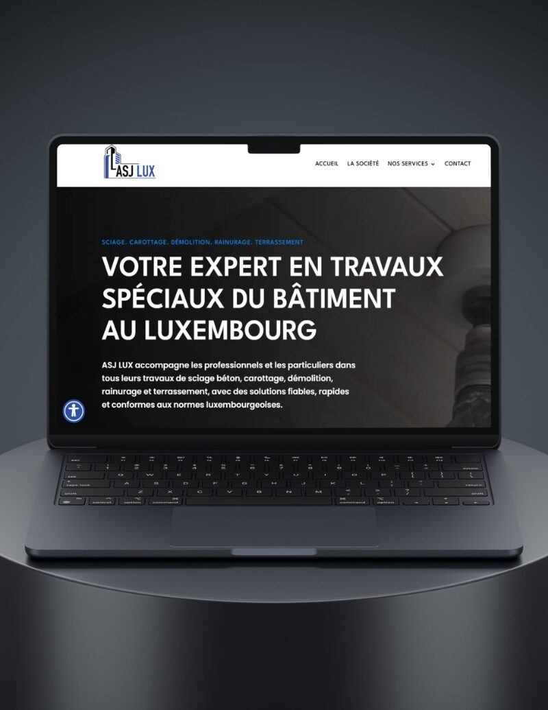 ASJ LUX - Nouveau site internet vitrine développé par Conselio Agence digitale Luxembourg