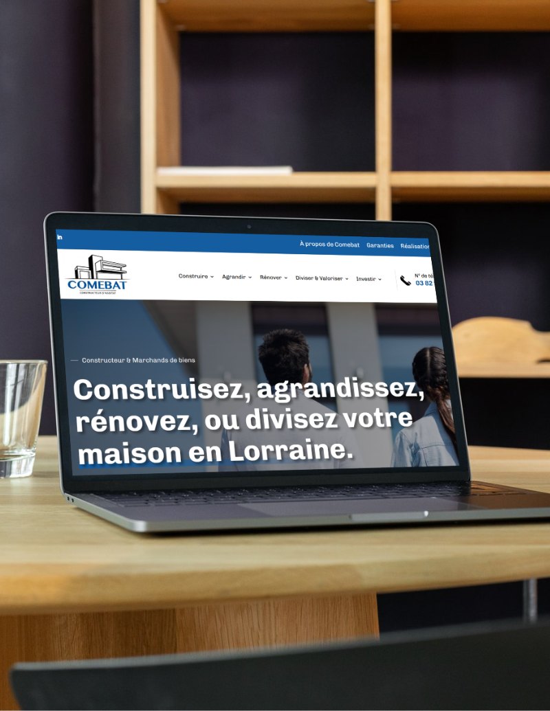 COMEBAT - Nouveau site internet vitrine développé par Conselio Agence digitale Luxembourg