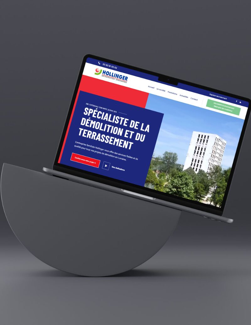 HOLLINGER - Nouveau site internet vitrine développé par Conselio Agence digitale Luxembourg
