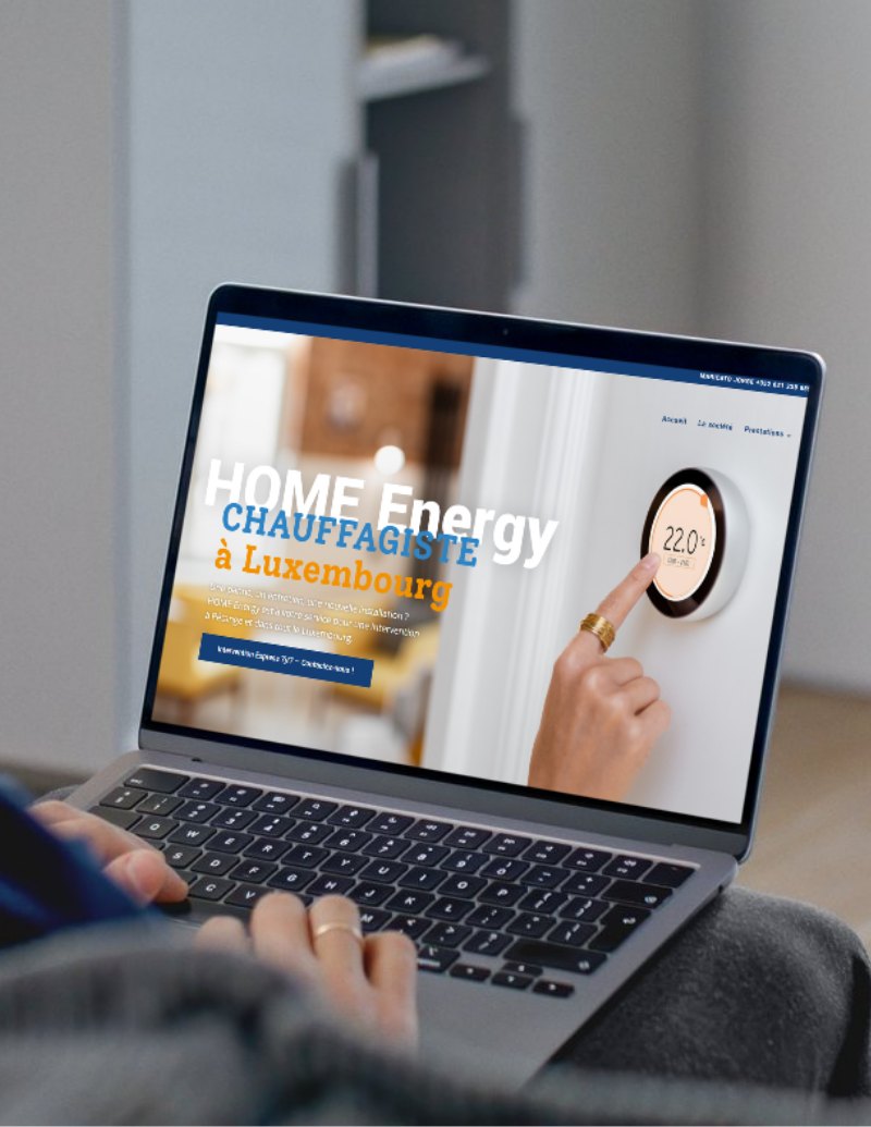 HOME Energy - Nouveau site internet vitrine développé par Conselio Agence digitale Luxembourg