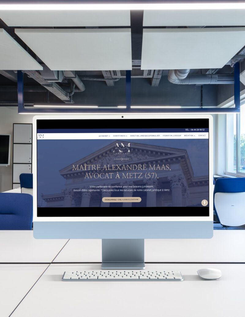 Maas Avocat - Nouveau site internet vitrine développé par Conselio Agence digitale Luxembourg