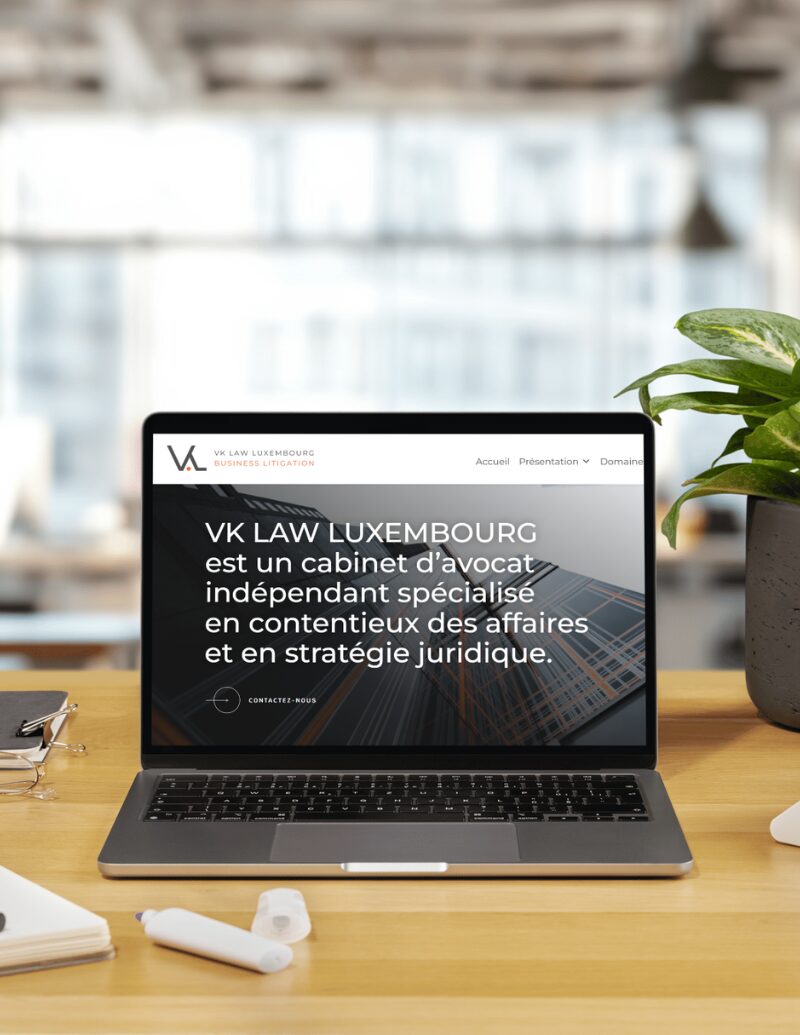 VK LAW LUXEMBOURG - Nouveau site internet vitrine développé par Conselio Agence digitale Luxembourg